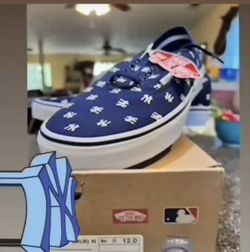 Low Top Yankee Vans Size 12 Men’s