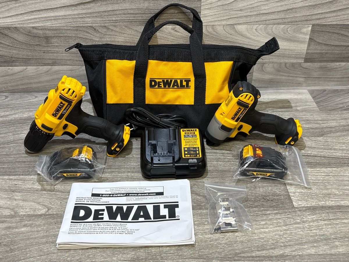 DeWalt DCK211S2 12V MAX Drill & Impact Combo Kit – A1D026479