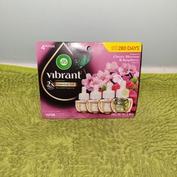 Pack 4 Refills Air Wick Vibrant Cherry Blossom & Raspberry 