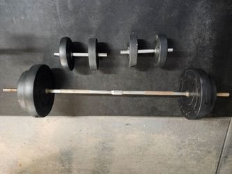 Plastic weights including bars
