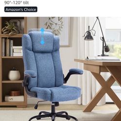 BRTHORY Ergonomic High Back Office Chair – Blue Fabric