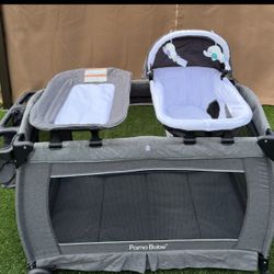 Pamo Babe Unisex Grey Portable baby Play Yard