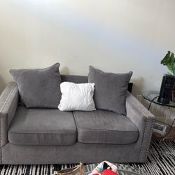 BEST OFFER Grey Studded Couch 
