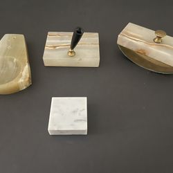 Vintage Ca. 1940, Antique Marble Desk Set