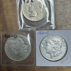 Three Silver Dollars, 90% Silver.  Group 6