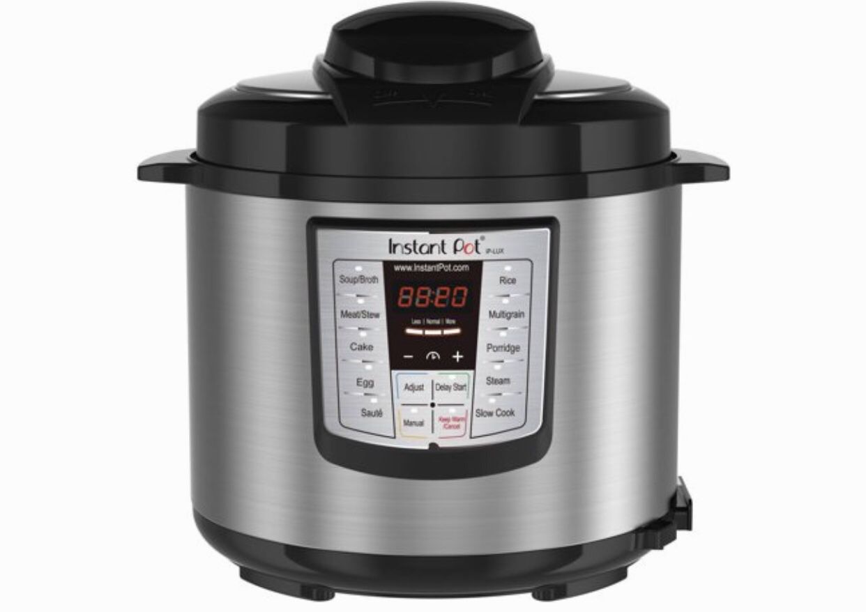 Instant Pot LUX60 V3 6 Quart 6-in-1 Multi-Use Programmable Pressure Cooker is a multi-functional stainless-steel cooker that can speed up your cookin