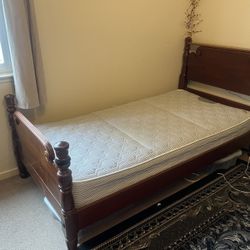 Twin Bed And Electric Fireplace Good Conditions 