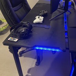 Gaming Setup (Desk, Xbox, Monitor, Chair)