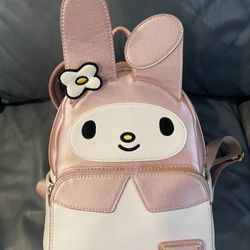 Sanrio Loungefly Backpack Purse Pink & White