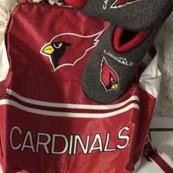 Arizona Cardinals Backpack And Slippers