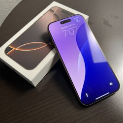 iPhone 16 Pro Unlocked Desert Titanium 128GB 93% Battery Capacity