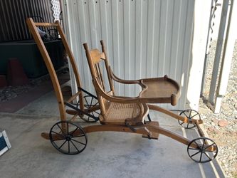 Antique high chair & stroller