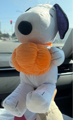 Snoopy pumpkin plush