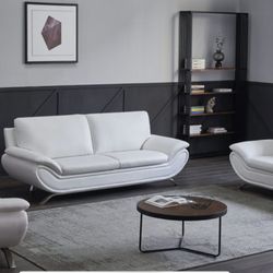 Dallas  Leather Sofa Set (white)
