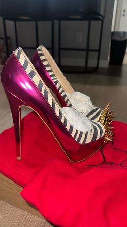 Christian Louboutin Asteroid Size 37.5 Chrome Pink Heels