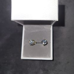 Gold Plated 925 Silver Moissanite Earrings