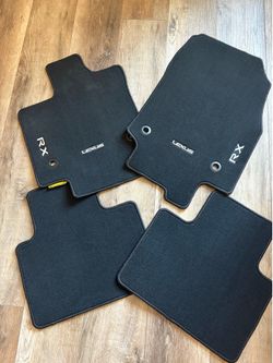 OEM Lexus RX 350 RX450h Black Carpet Floor Mats 4-Piece Set Genuine Factory 2016-2022