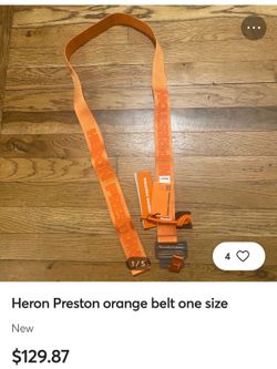 Heron Preston Orange belt One Size