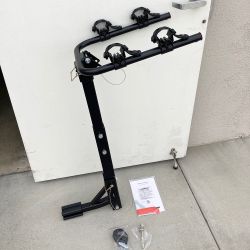 New in Box $55 Tilt Folding 2-Bike Hitch Mount Rack Bicycle Carrier for 2” Hitch w/ Straps 70 lbs Max