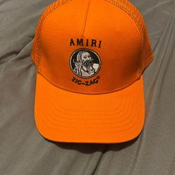 Amiri Orange Zigzag Snapback – Like New (Half Price)