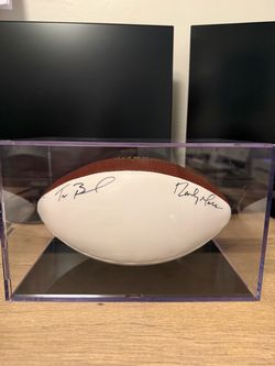 Signed Tom Brady and Randy Moss Football
