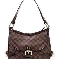 LOUIS VUITTON HIGHBURY DAMIER EBENE LEATHER HOBO SHOULDER BAG HANDBAG