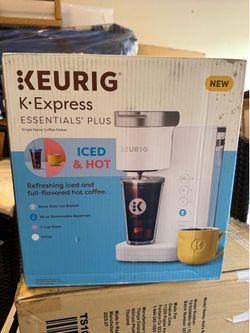 NEW Keurig K-Express Essentials Plus Coffee Maker – Iced & Hot – White