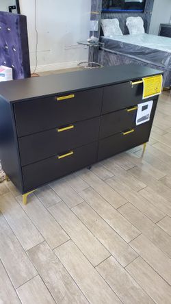 Brand NEW Dresser BLACK & GOLD - Can DELIVER 
