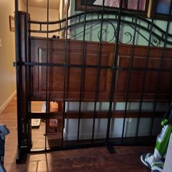 California king frame and small couch, good for studio apartments