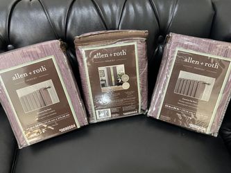 Title: Allen + Roth Merriby Grommet Top Panels - Purple - Set of 3