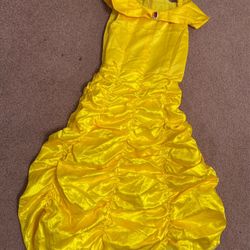 New Kids Girls 5 6 7 Bell Yellow Dress Costume Victorian Princess Renaissance 