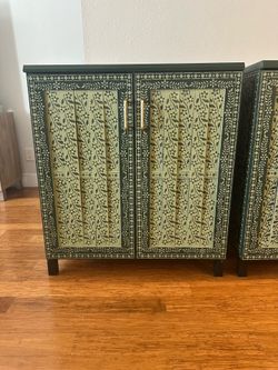 Hand painted cabinets, set of 2