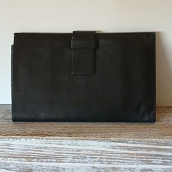 Black Leather  Portfolio wallet
