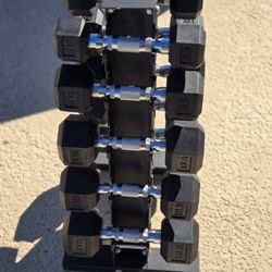 Dumbbell Weights ,15,12,10,8 y 5 Lbs.