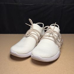 Vessi Cityscape Waterproof Sneaker Shoes Womens Sz 9 Beige/White