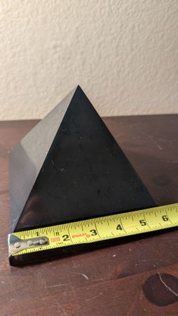 Authentic Shungite Pyramid Polished 6" (15 cm)