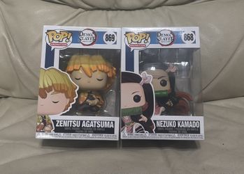 Funko Pops- Zenitsu And Nezuko