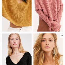 New Free People Alpaca Sweaters Size Large $50 Each 