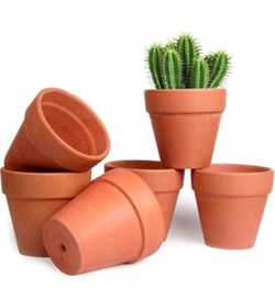 5 Inch Terracotta Clay Pots Pack of 6