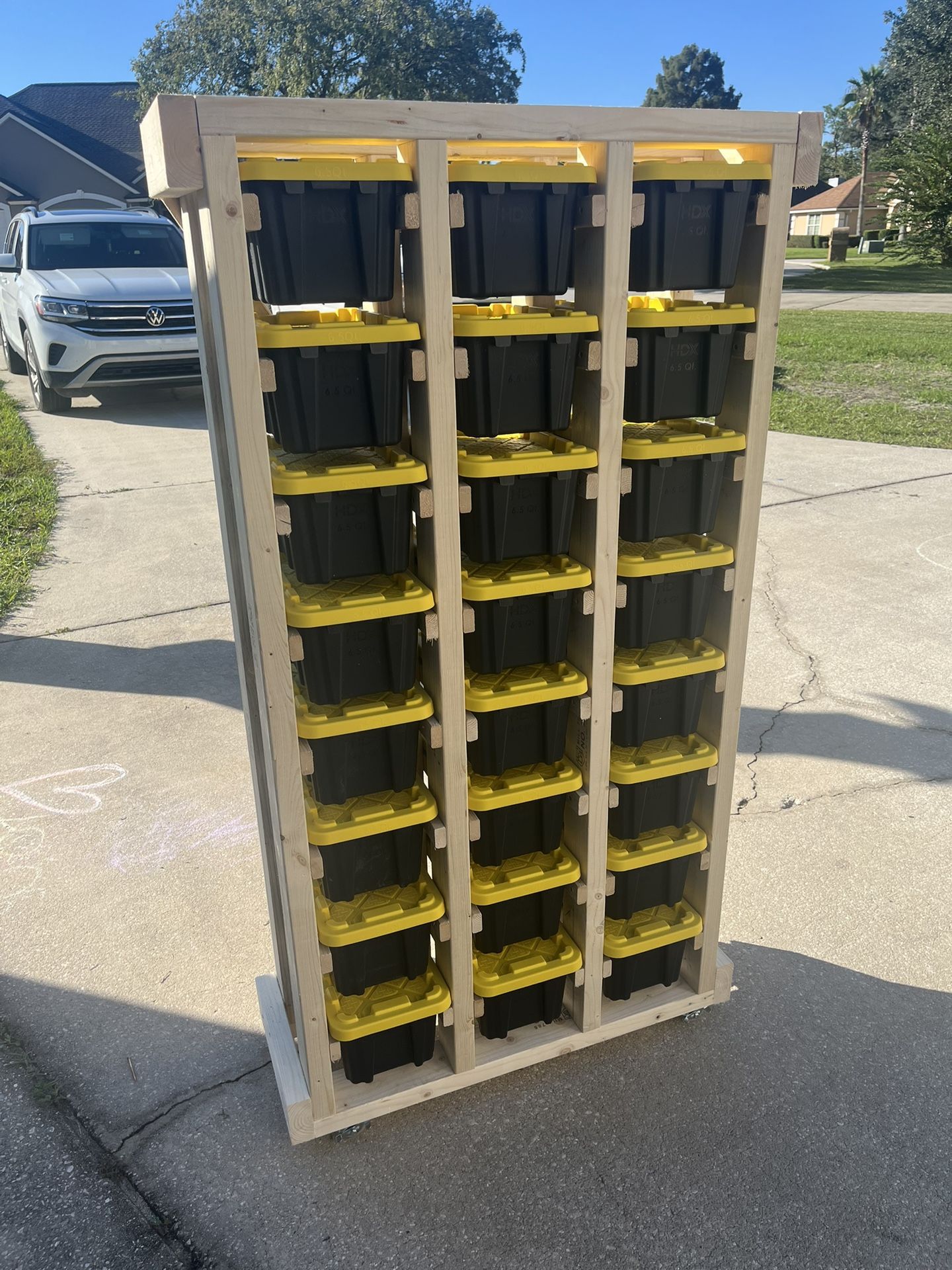 Heavy-Duty Rolling Storage Bin Organizer – $250