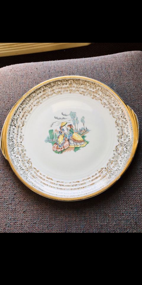 Edwin M Knowles Royal China 22k gold plate