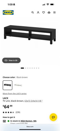 IKEA LACK TV Unit Black-Brown