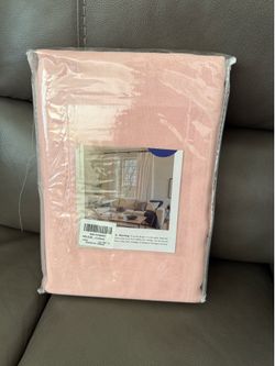 New in package pink curtain panels semi sheer set of 2 54x84 inches