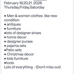 Moving : Garage Sale 