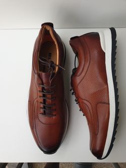 Lace Up Leather Sneakers