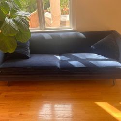 Blue Velvet Couch - From ABC Carpet Home 