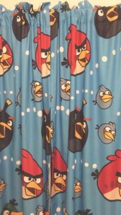 Kids Angry Bird Curtains, Sheet and Comforter $50