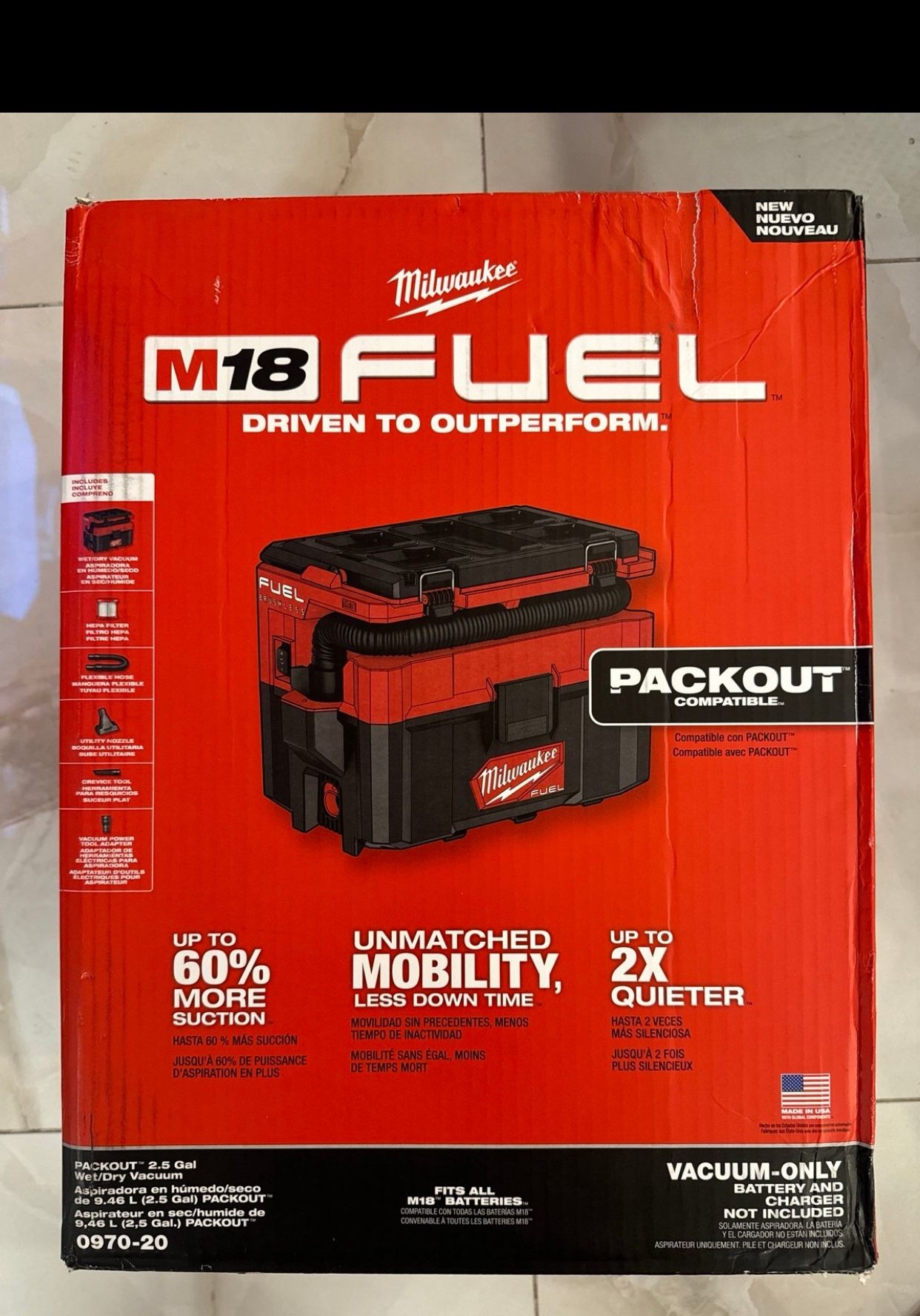Milwaukee New Vacuum M18 Fuel Brushless