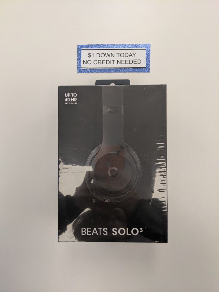 Beats Solo 3 Wireless On Ear Headphones NEW Bluetooth Headphones - Pay $1 Today To Take It Home And Pay The Rest Later! 