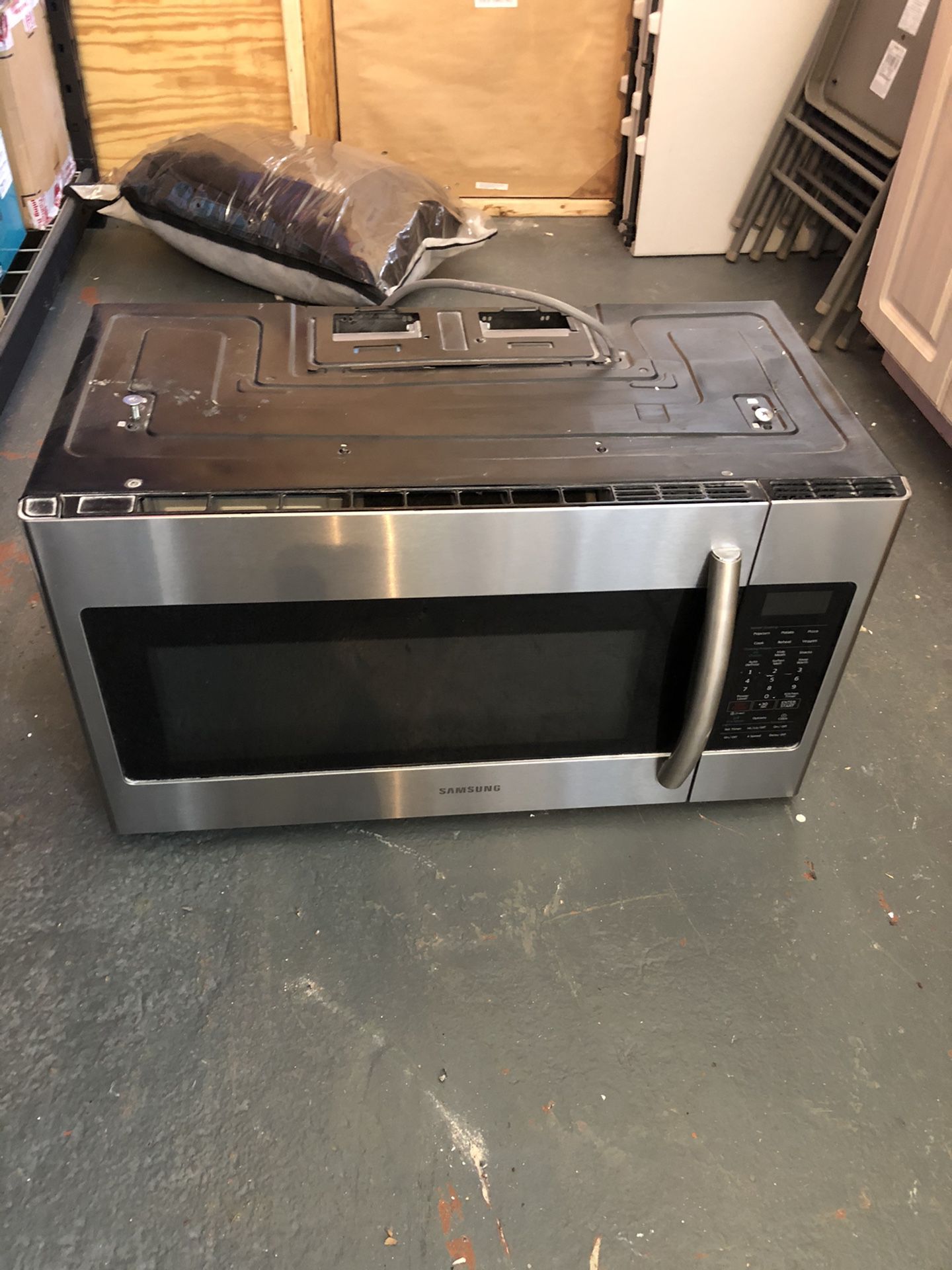 Samsung ME18H704SFS Stainless Over The Range Microwave